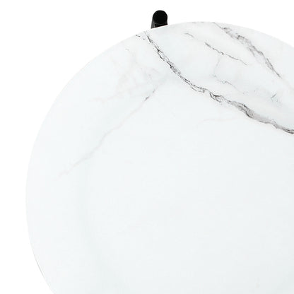 Outdoor Coffee Side Marble Table 50/70cm Round White