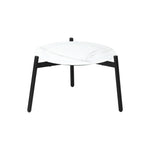 3PCS Outdoor Patio Set White 50cm Coffee Table White Chairs