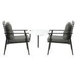 Outdoor Patio Set 50-70cm Marble Table Rattan Chairs