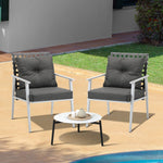 Outdoor Patio Set 50-70cm Marble Table Rattan Chairs