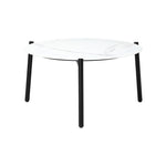 3pc Outdoor Lounge Sets 70CM Grey & White Round Table Rattan Chairs