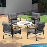 Outdoor Patio Set 50cm/70cm Table with  Armchairs