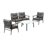 Outdoor Patio Set 50cm/70cm Table with  Armchairs