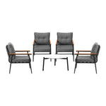 Outdoor Patio Set 50cm/70cm Table with  Armchairs