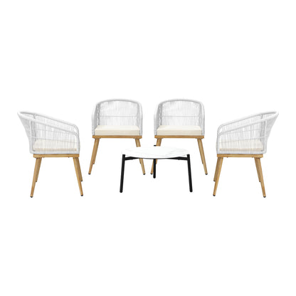 3pcs  Seater Outdoor Patio Set 50/70 cm Table Beige and Natural Chairs