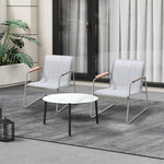 3PCS Outdoor Bistro Set Patio Chair 50cm Coffee Table Textilene