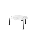Outdoor Lounge Set 4 Seater Patio Chairs 70cm White Table