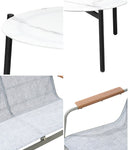 Outdoor Lounge Set 4 Seater Patio Chairs 70cm White Table