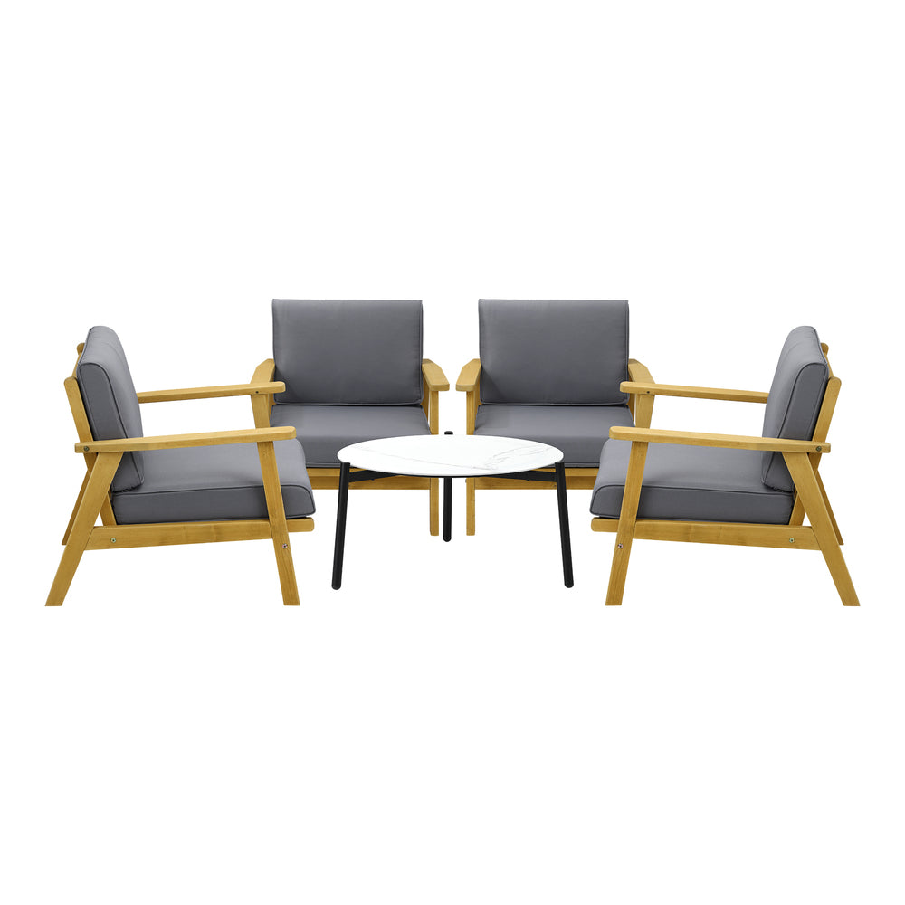 2/3/4 Seater Outdoor Lounge Set 70cm White Coffee Side Table