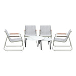 6PCS Outdoor Patio Set 4x Chairs with Coffee Table Textilene Garden Set