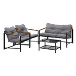 4 Seater Outdoor Lounge Sofa Set Patio Chairs Table