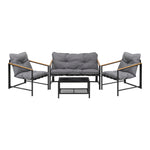 4 Seater Outdoor Lounge Sofa Set Patio Chairs Table