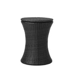 Outdoor Patio Set Ice Bucket Black Table Sofa Setting 3pcs