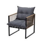 Outdoor Patio Set Ice Bucket Black & Brown Table Rattan Bistro Set 3pcs