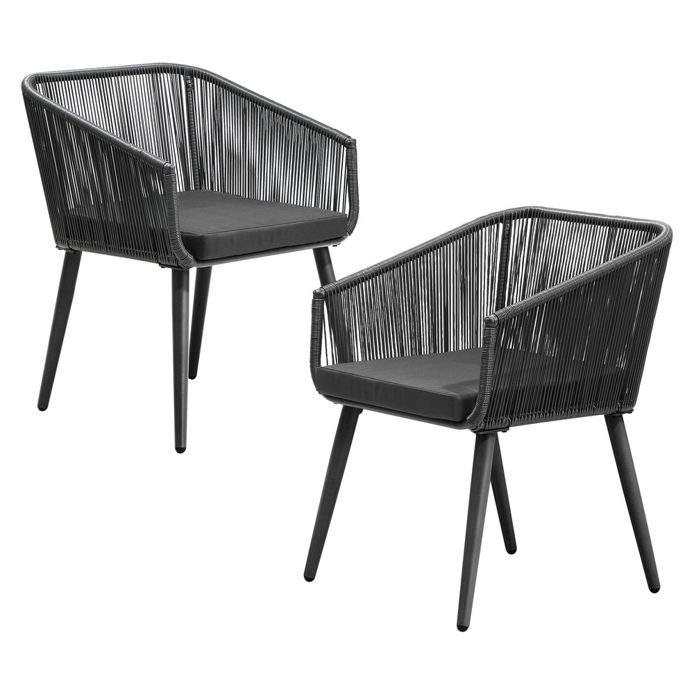 Outdoor Furniture Lounge Setting Chairs Set of 2 Bistro Patio Garden Set