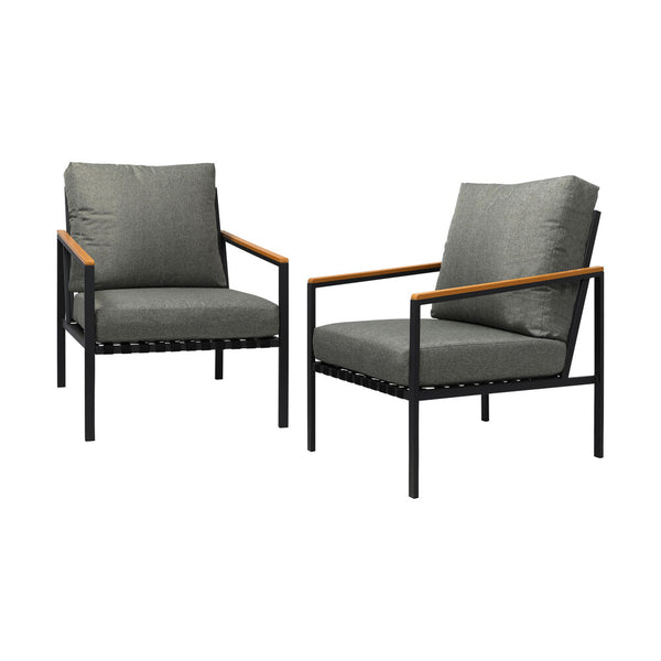  Outdoor Lounge Dining Chairs Patio Furniture Lounge Setting Set of 2