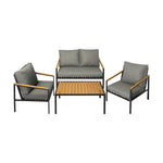 Outdoor Furniture 4-Piece Setting Bistro Set Dining Chairs Patio Setting