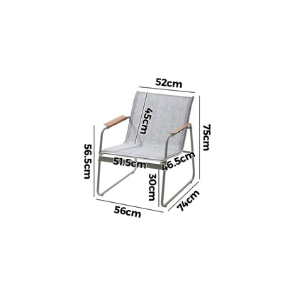 2PCS Outdoor Patio Armchair Textilene Weather-Resistant Garden Balcony Furniture