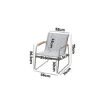 2PCS Outdoor Patio Armchair Textilene Weather-Resistant Garden Balcony Furniture