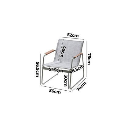 4PCS Outdoor Patio Armchairs Textilene Garden Chairs Set Weather-Resistant
