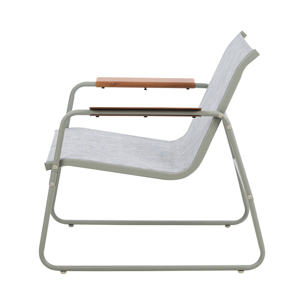 4PCS Outdoor Patio Armchairs Textilene Garden Chairs Set Weather-Resistant