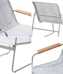 4PCS Outdoor Patio Armchairs Textilene Garden Chairs Set Weather-Resistant