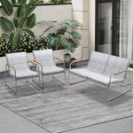 4 Seater Outdoor Lounge Patio Set Bench Textilene Sofa