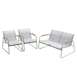 4 Seater Outdoor Lounge Patio Set Bench Textilene Sofa