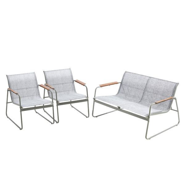  4 Seater Outdoor Lounge Patio Set Bench Textilene Sofa