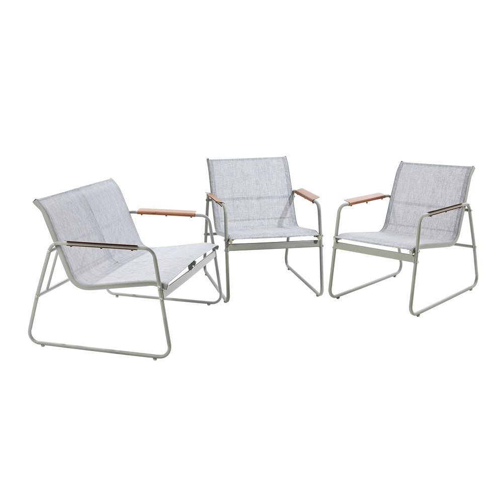 4 Seater Outdoor Lounge Patio Set Bench Textilene Sofa