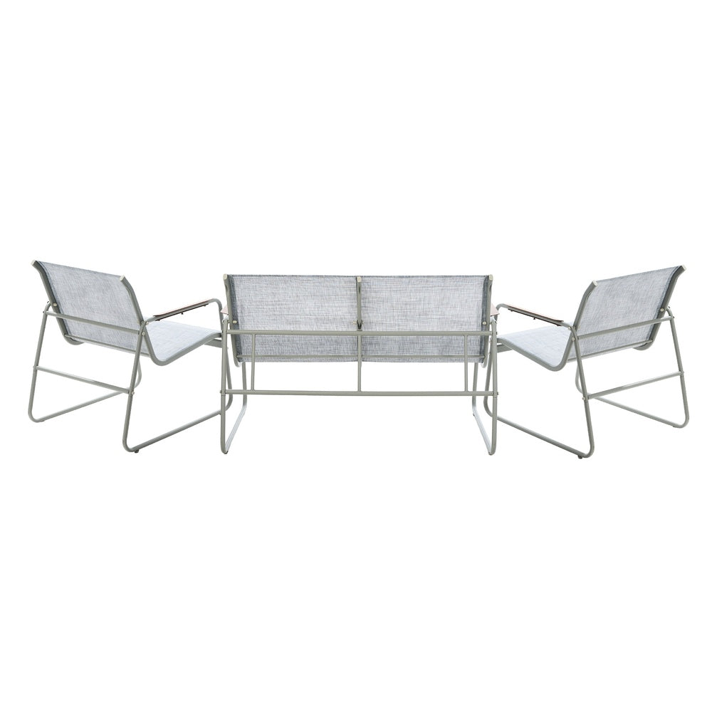 4 Seater Outdoor Lounge Patio Set Bench Textilene Sofa