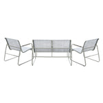 4 Seater Outdoor Lounge Patio Set Bench Textilene Sofa