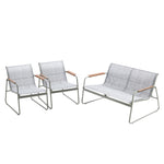 4 Seater Outdoor Lounge Patio Set Bench Textilene Sofa