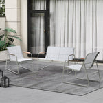 4 Seater Outdoor Lounge Patio Set Bench Textilene Sofa