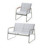 4-Seater Outdoor Lounge Set Grey Patio Furniture Table Chairs Garden Set
