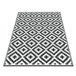 Outdoor Rugs 120x180cm Large Carpet Reversible Area Mat PP Dual-Sided Patio Rug Cross
