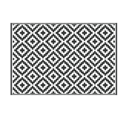 Outdoor Rugs 120x180cm Large Carpet Reversible Area Mat PP Dual-Sided Patio Rug Cross