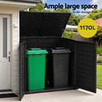 1170L Outdoor Storage Box Lockable Garden Shed | Home & Living