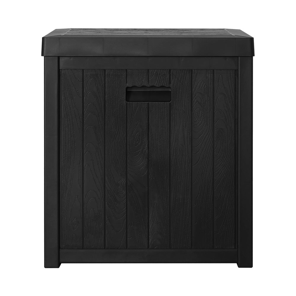 Outdoor Storage Box 195L Organiser Garden Bench Deck Toy Shed Tool Black