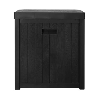 Outdoor Storage Box 195L Organiser Garden Bench Deck Toy Shed Tool Black