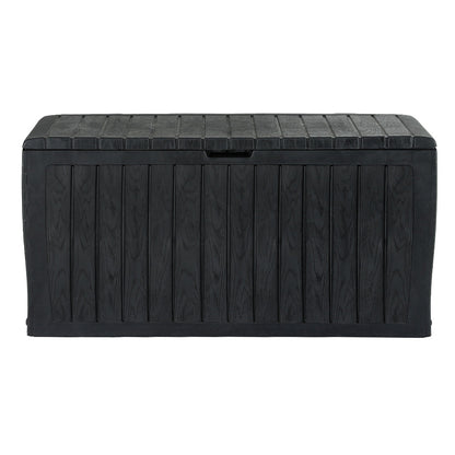 Outdoor Storage Box 220L Lockable Organiser Garden Deck Toy Shed Tool Black