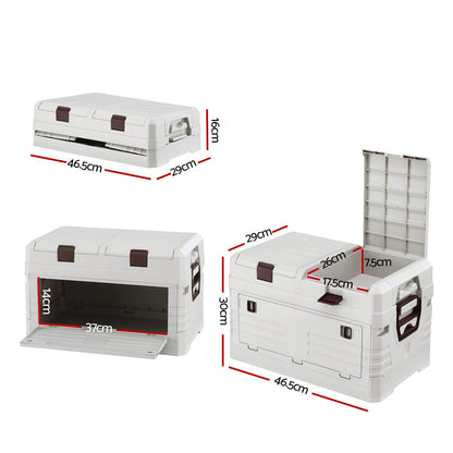 Outdoor Storage Box Foldable 46.5x29x30cm