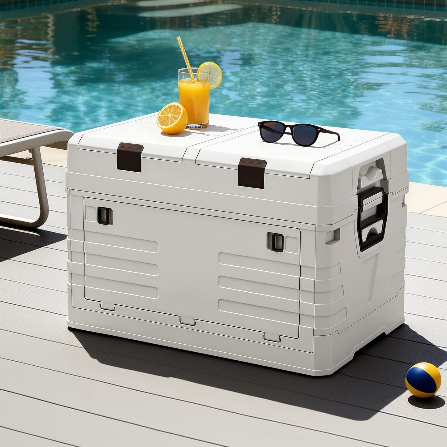 Outdoor Storage Box Foldable 52.5x35x34.5cm