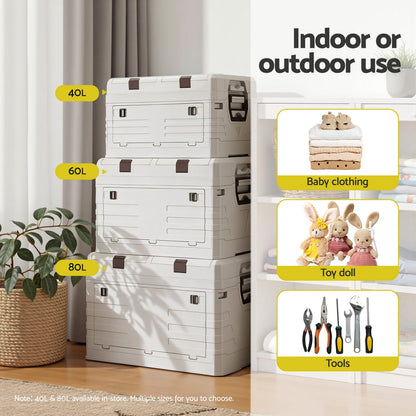 Outdoor Storage Box Foldable 52.5x35x34.5cm