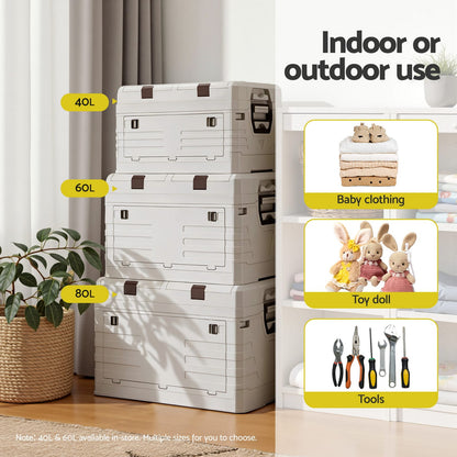 Outdoor Storage Box Foldable 57x40x38.5cm