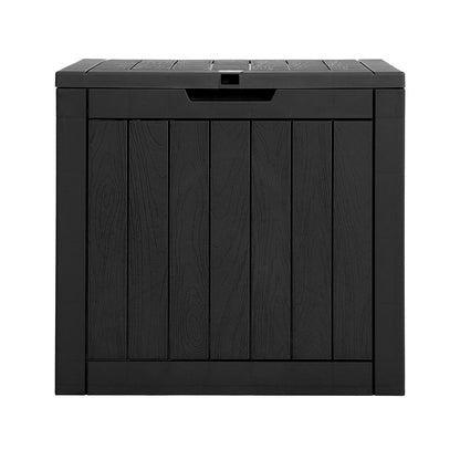 Outdoor Storage Box 118L Container Lockable Garden Toy Tool Shed Black