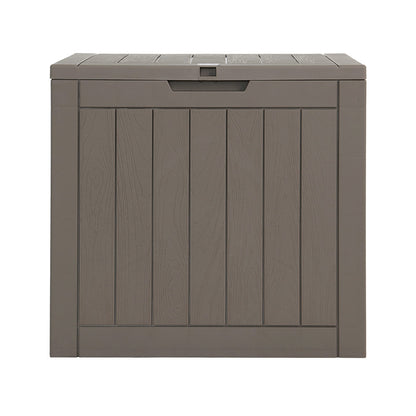 Outdoor Storage Box 118L Container Lockable Garden Toy Tool Shed Grey