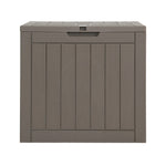 Outdoor Storage Box 118L Container Lockable Indoor Garden Toy Tool Shed Grey