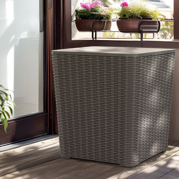  Outdoor Storage Box 43L Container Side Table Garden Bench Tool Sheds