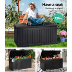 Outdoor Storage Box Container Garden Toy 270L Black